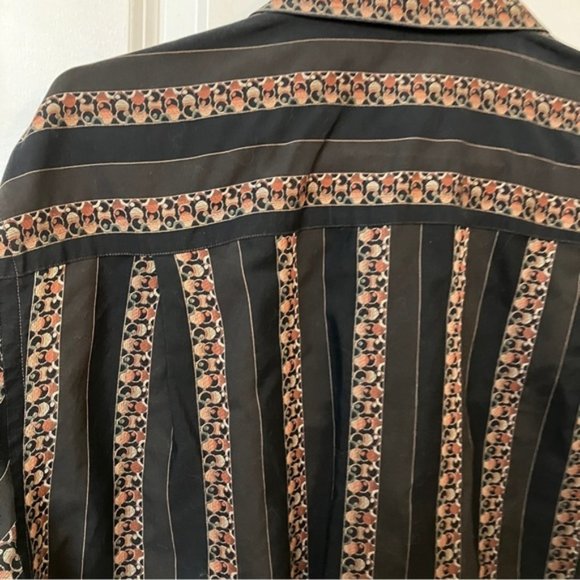 Jack Lipson Signature Striped Mens Button Front Cotton Shirt - Picture 6 of 6